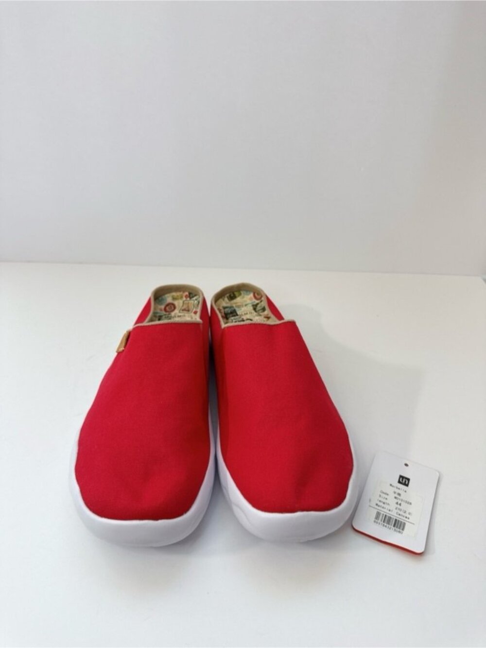 Men’s Size 10 UIN Red Mule Slip-On Shoes Men Canvas Casual Travel Flats
